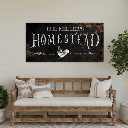 Homestead Chicken Sign - dark