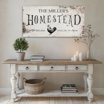 Homestead Chicken Sign - light