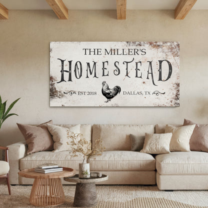 Homestead Chicken Sign - light