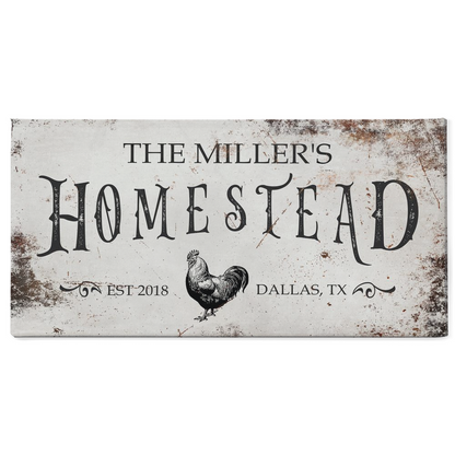 Homestead Chicken Sign - light